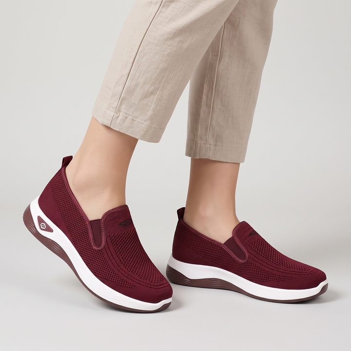 Women's Knit Platform Trainers for Errands with Rocker Sole 3