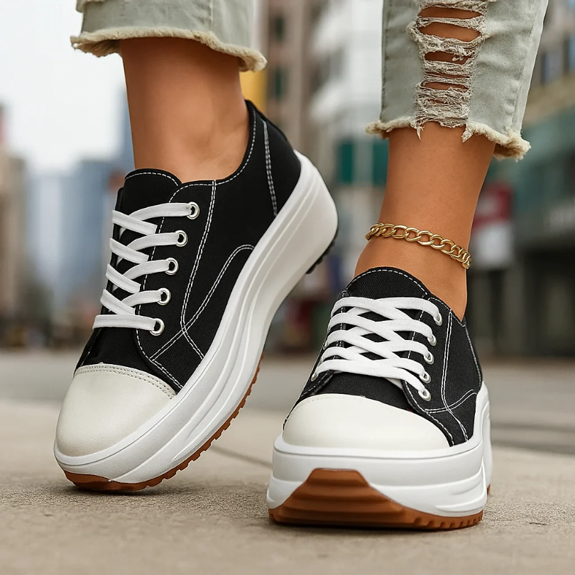 Women's Orthopedic Lace-Up Sneakers with Cushioned Insole 3