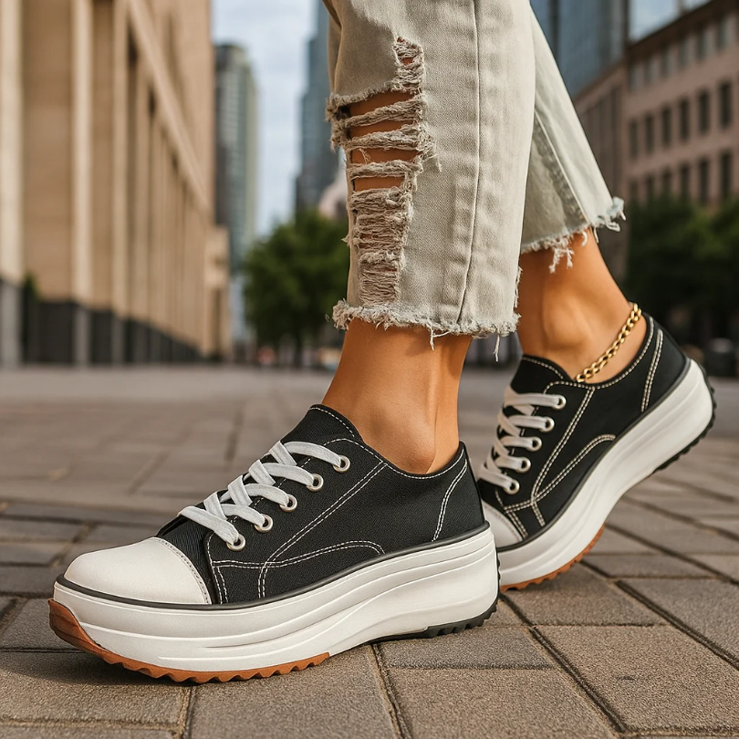 Women's Orthopedic Lace-Up Sneakers with Cushioned Insole 7