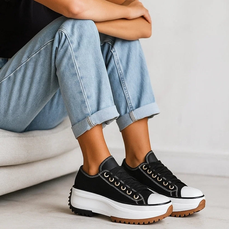 Women's Orthopedic Lace-Up Sneakers with Cushioned Insole 9