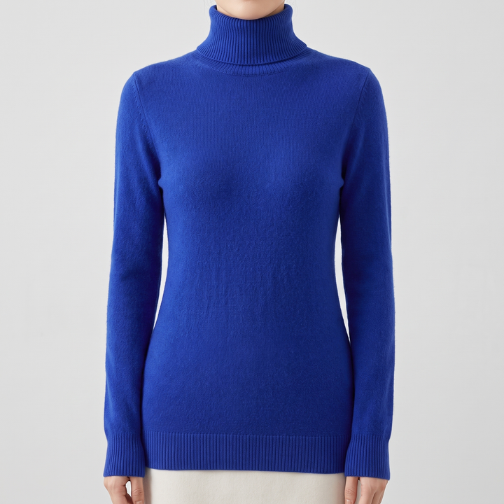 Women's Pure Cashmere Turtleneck with Fitted Silhouette 15