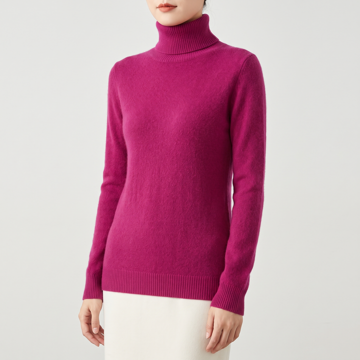 Women's Pure Cashmere Turtleneck with Fitted Silhouette 5