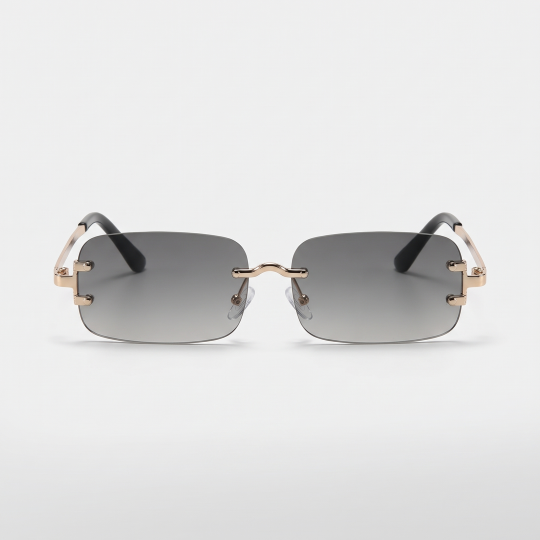 Women's Rimless Sunglasses for Daily Wear with Metal Frames 0