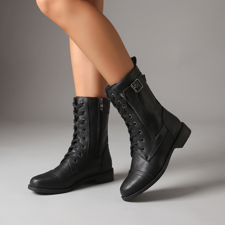 Women's Rugged Leather Boots for Everyday with Durable Sole 5