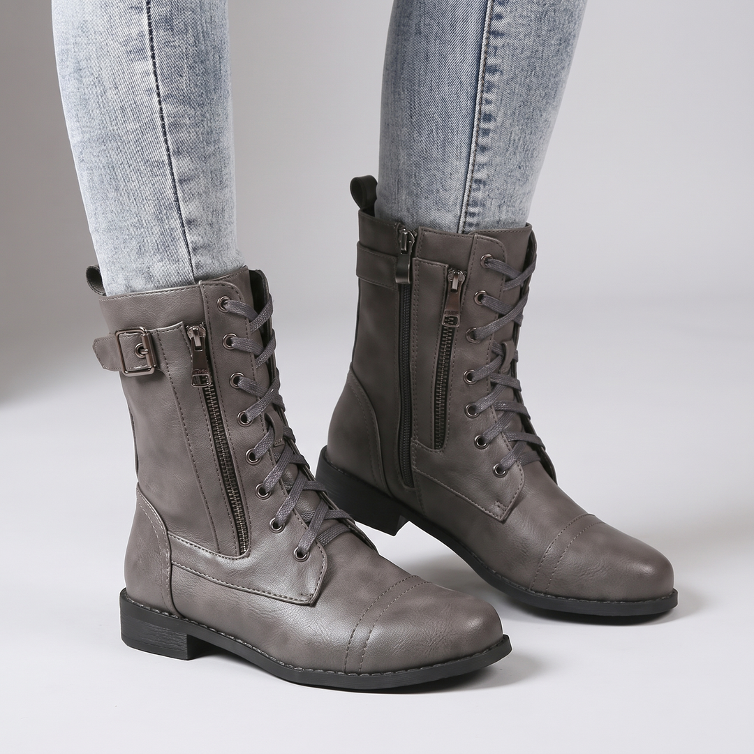 Women's Rugged Leather Boots for Everyday with Durable Sole 6