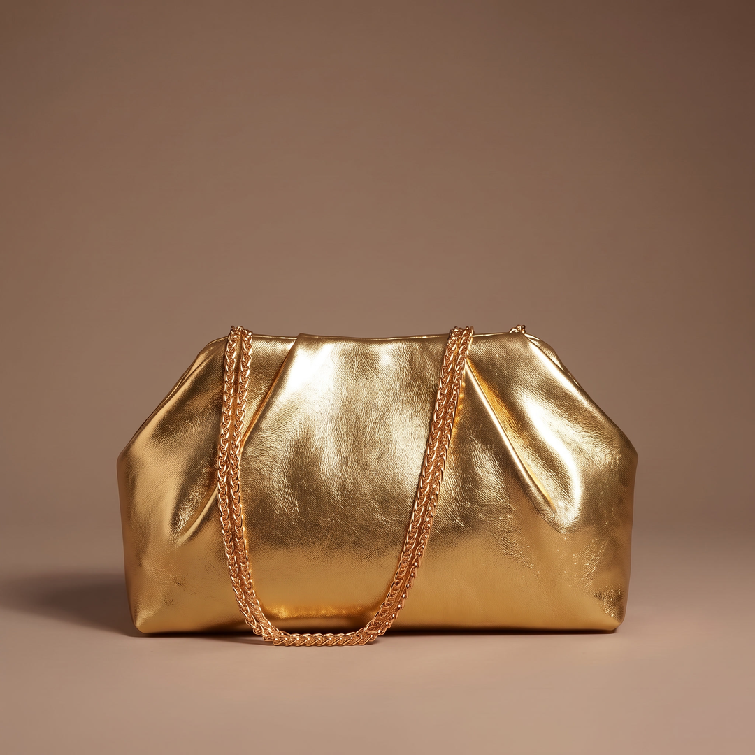 Women's Shimmer Cloud Bag for Weddings with Chain Handle 5