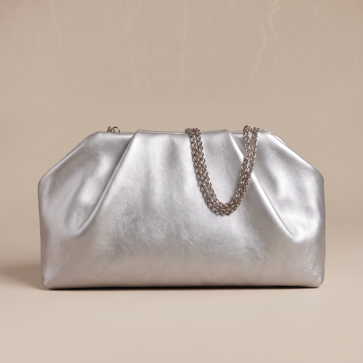 Women's Shimmer Cloud Bag for Weddings with Chain Handle 6