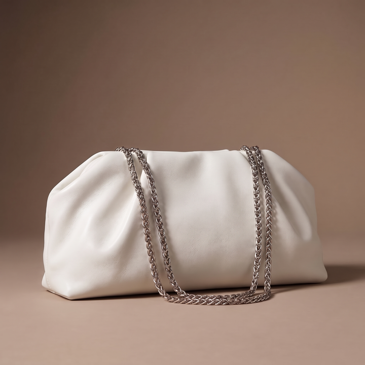 Women's Shimmer Cloud Bag for Weddings with Chain Handle 7