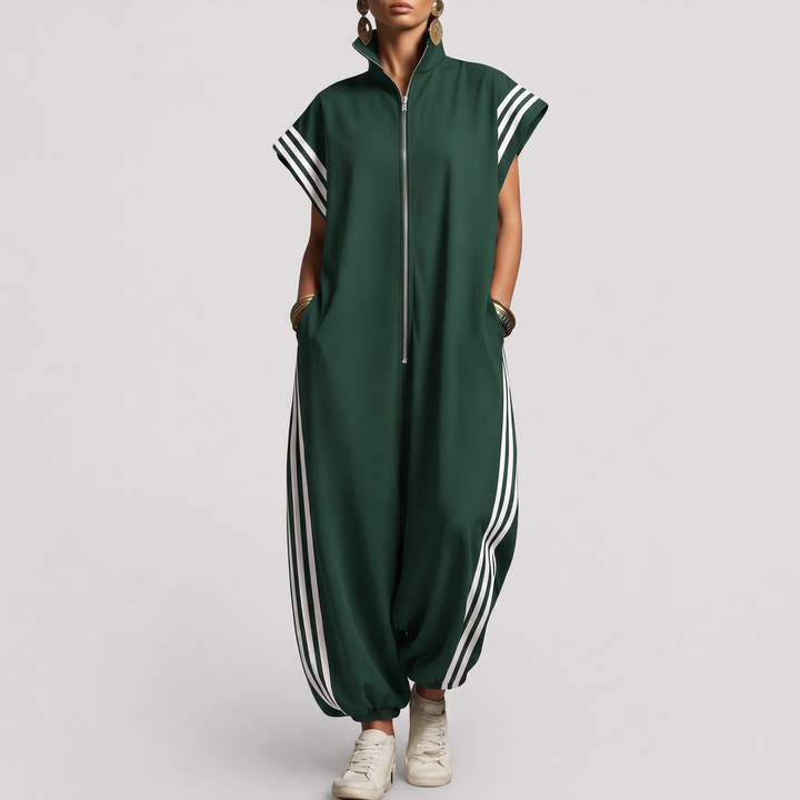 Women's Sleeveless Jumpsuit for Day to Night with Zip Neck 3