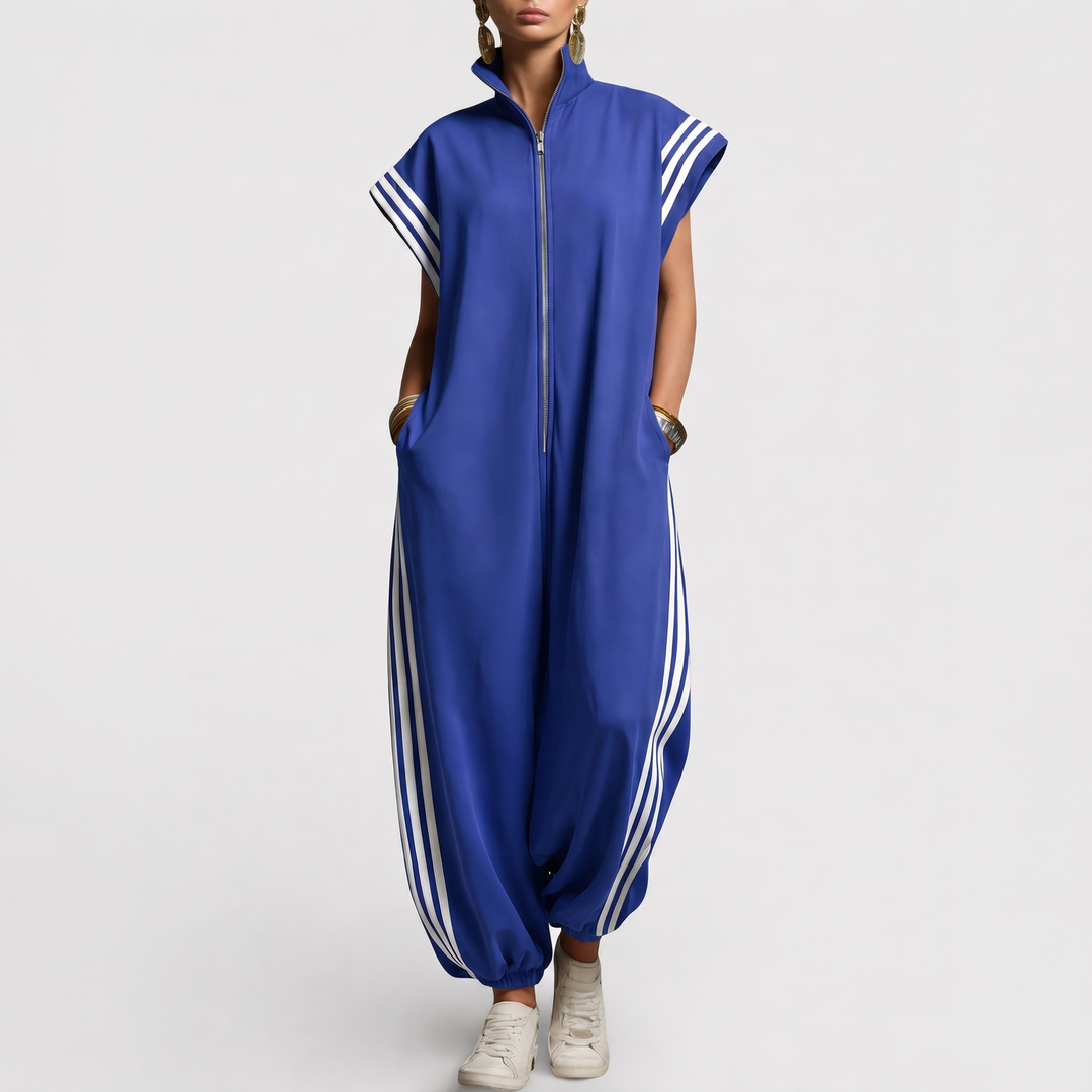 Women's Sleeveless Jumpsuit for Day to Night with Zip Neck 4