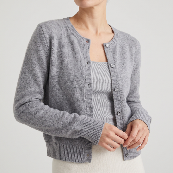 Women's Soft Cropped Cardigan with Button Front 1