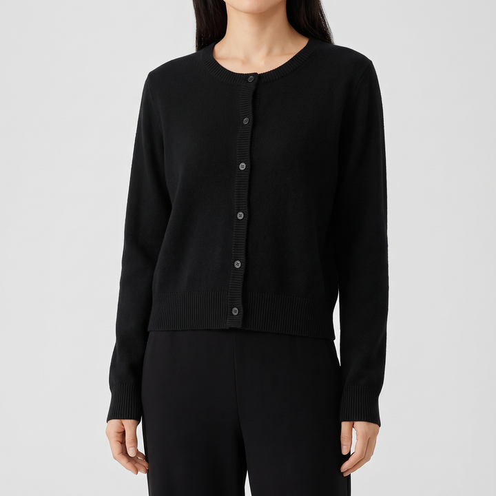Women's Soft Cropped Cardigan with Button Front 2