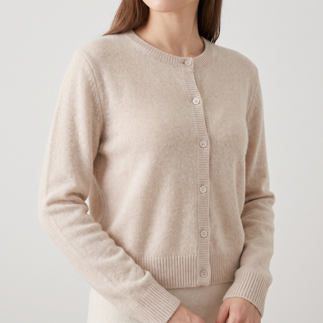 Women's Soft Cropped Cardigan with Button Front 3