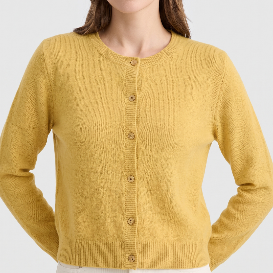 Women's Soft Cropped Cardigan with Button Front 6