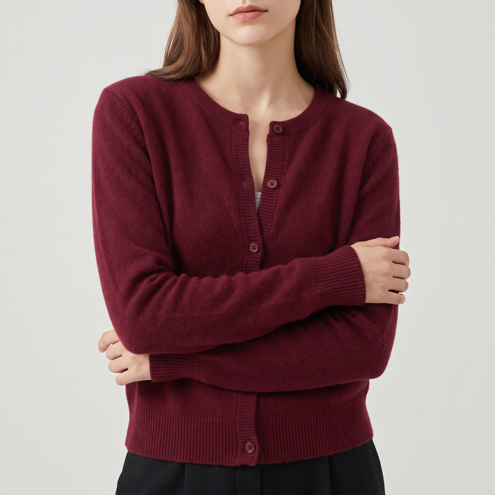 Women's Soft Cropped Cardigan with Button Front 7