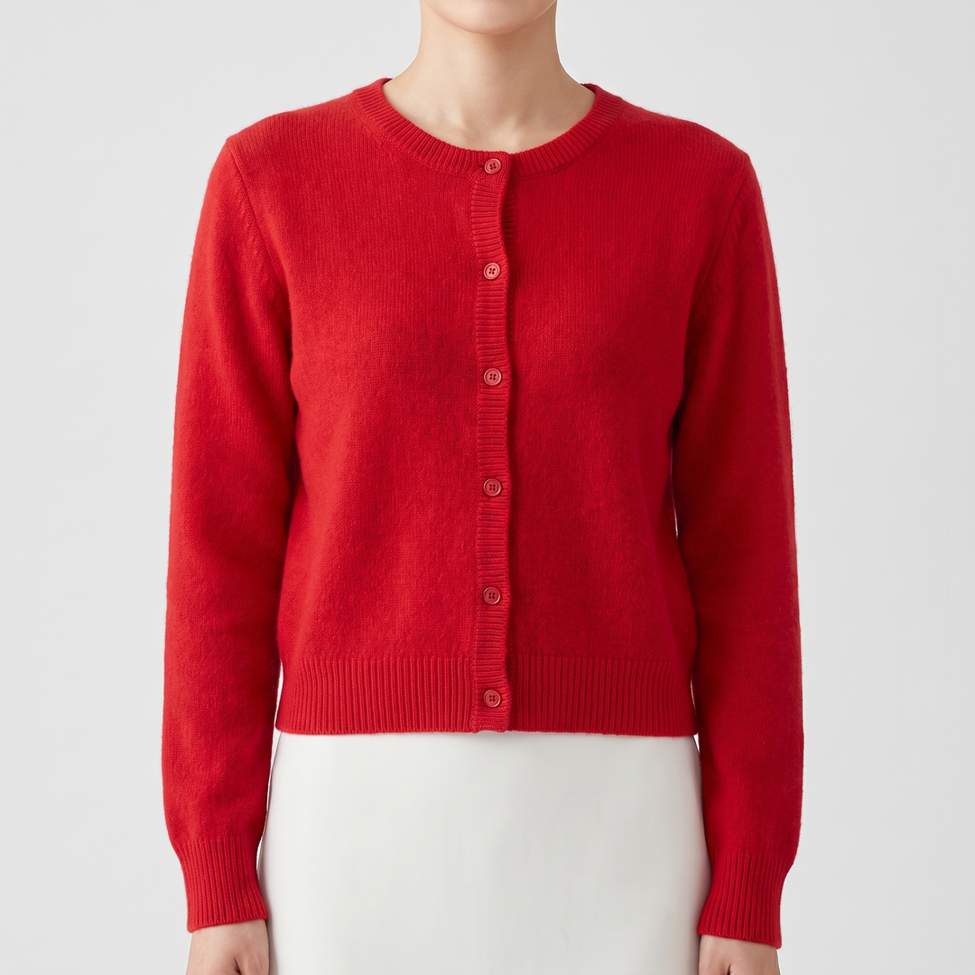 Women's Soft Cropped Cardigan with Button Front 8