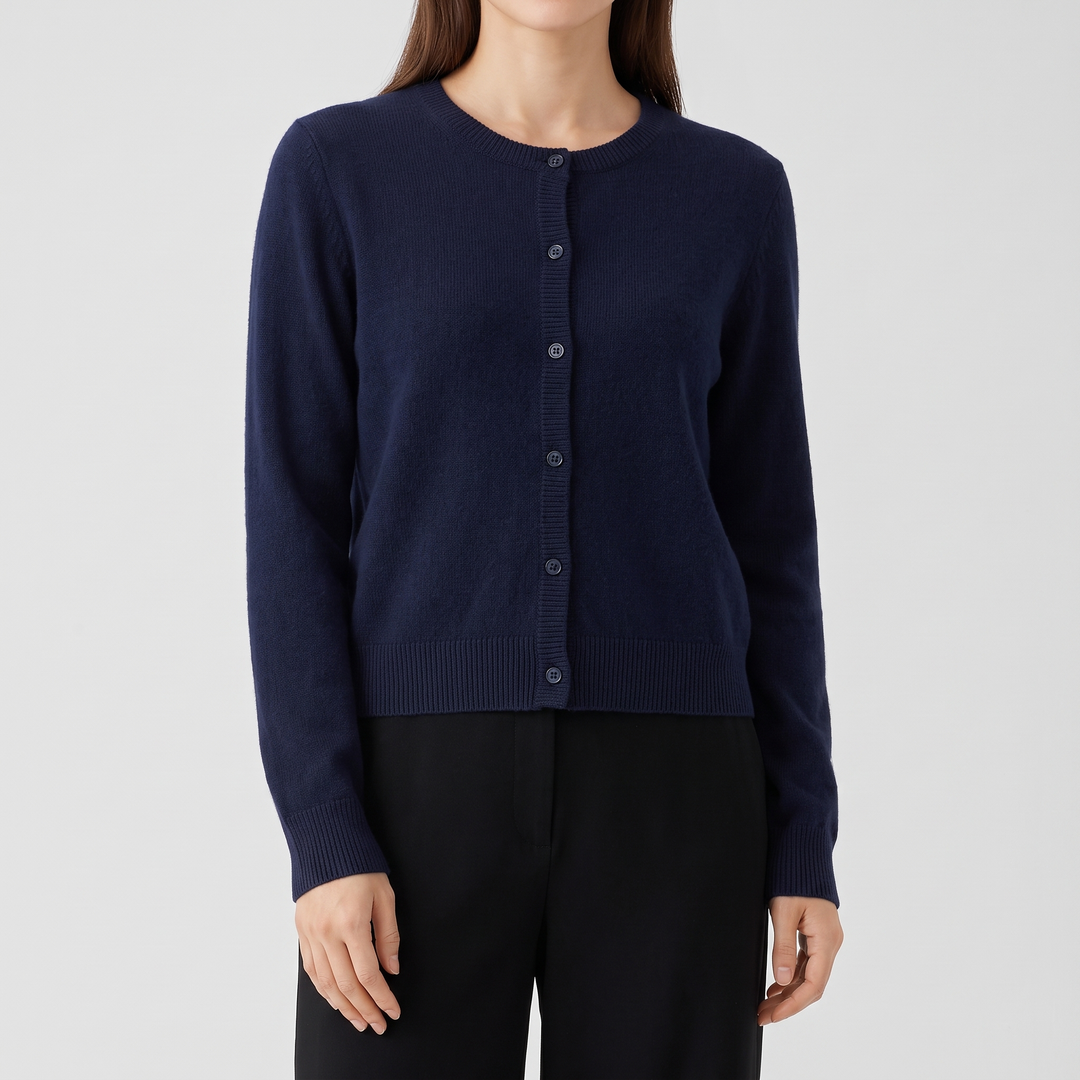 Women's Soft Cropped Cardigan with Button Front 9