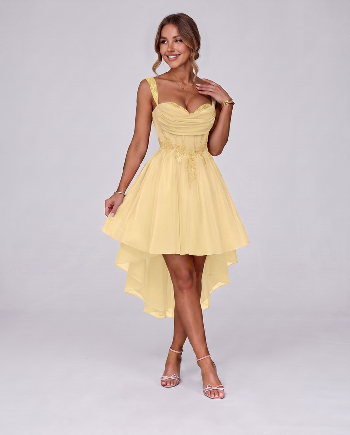 Women's Tulle Midi Dress with Fit and Flare Skirt 102
