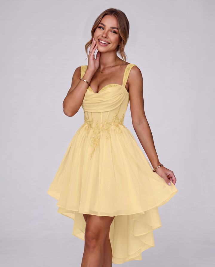 Women's Tulle Midi Dress with Fit and Flare Skirt 104