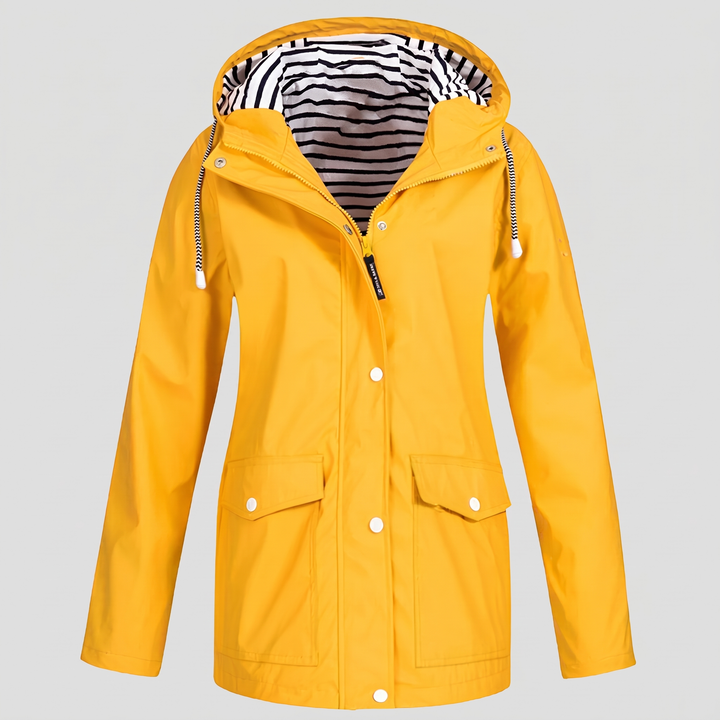 Women's Waterproof Hooded Raincoat with Sealed Seams 0
