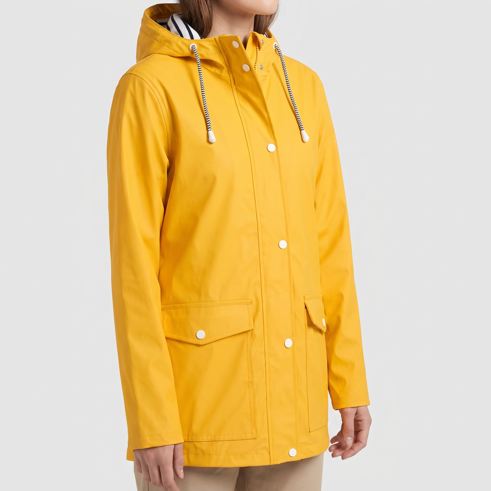 Women's Waterproof Hooded Raincoat with Sealed Seams 1