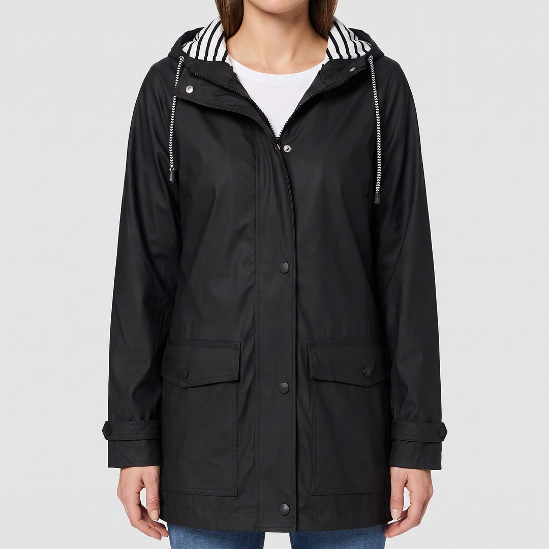 Women's Waterproof Hooded Raincoat with Sealed Seams 2