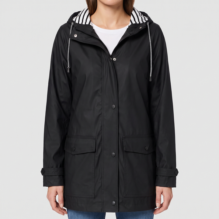 Women's Waterproof Hooded Raincoat with Sealed Seams 2