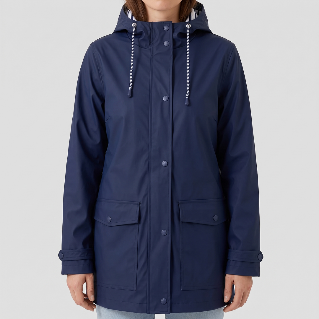 Women's Waterproof Hooded Raincoat with Sealed Seams 3