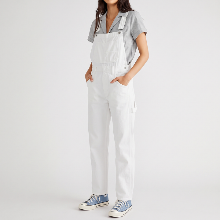 Women's Wide-Leg Dungarees for Weekends with Bib Pocket 4