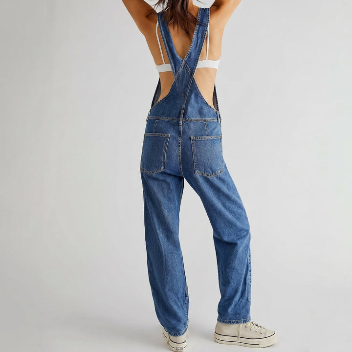 Women's Wide-Leg Dungarees for Weekends with Bib Pocket 5