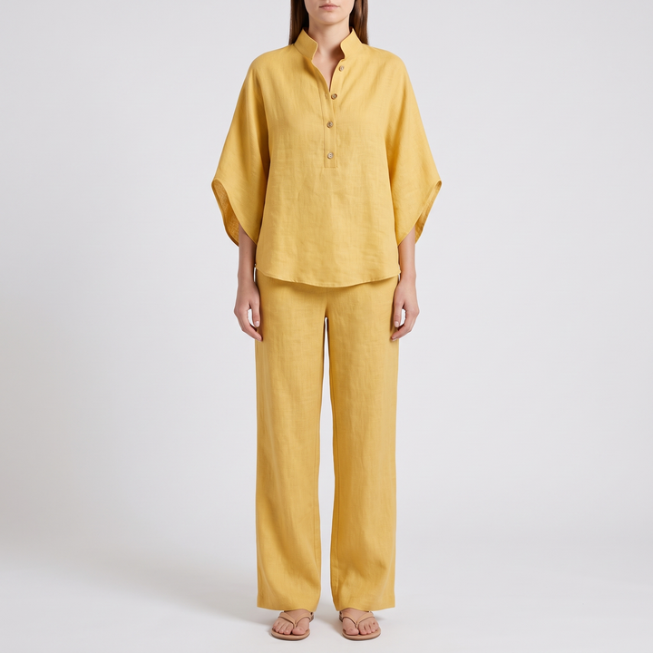 Women's Wide Sleeve Pant Set for Holidays with Wide-Leg Fit 7